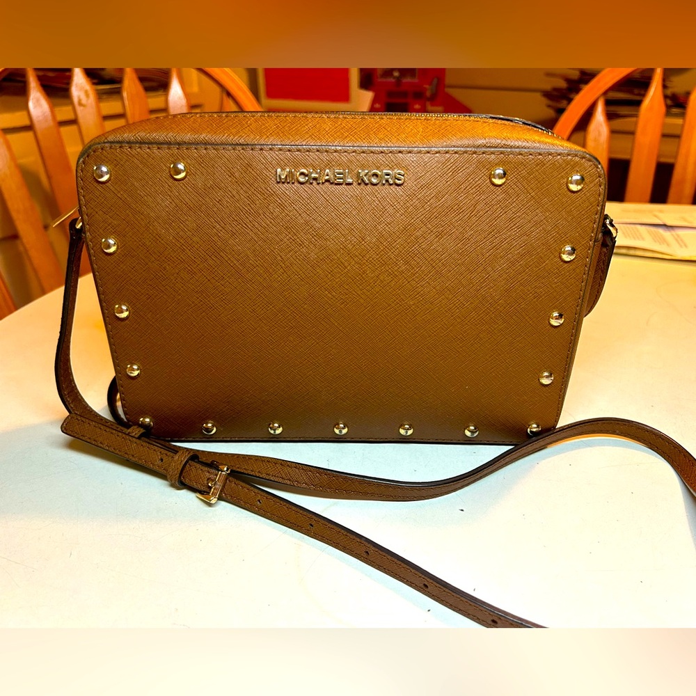 Michael Kors Sandrine studded crossbody bag